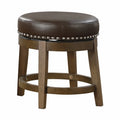 5681BRW-18 - Round Swivel Stool, Brown