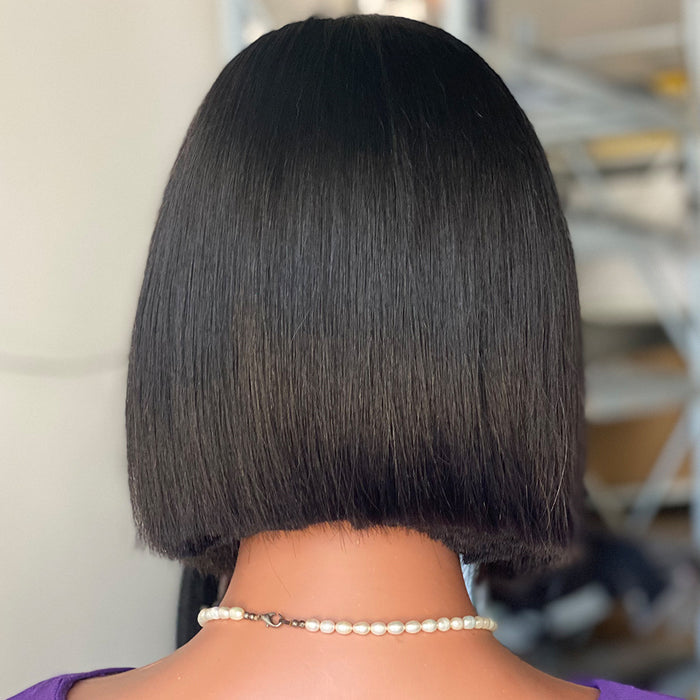 5x5 Bone Straight Human Hair Wig