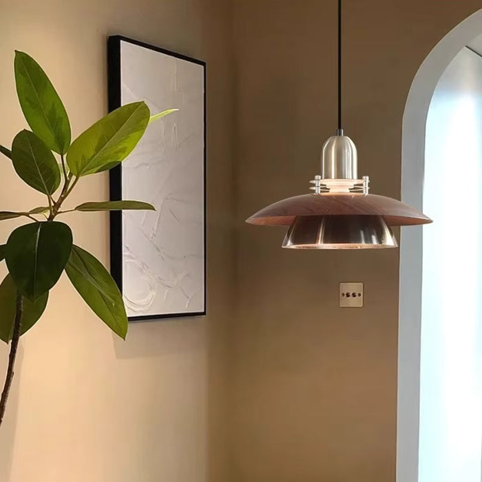 Aero Bar Pendant Lamp Aluminum and wood linear pendant light modern Nordic ceiling lamp chandelier