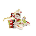 African American Santa Flying Airplane Ornament