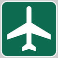 Airport Ahead Metal Sign