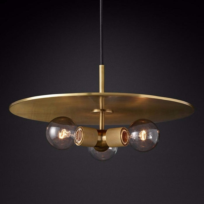 industrial art deco pendant brass glass lamp