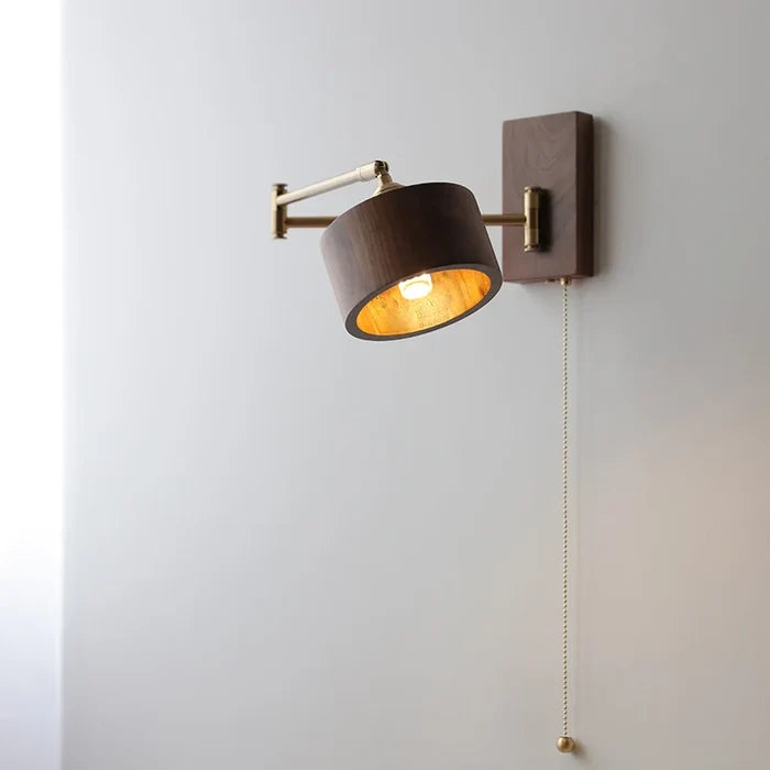 IWHD Walnut Ash Wood LED Wall Lamp