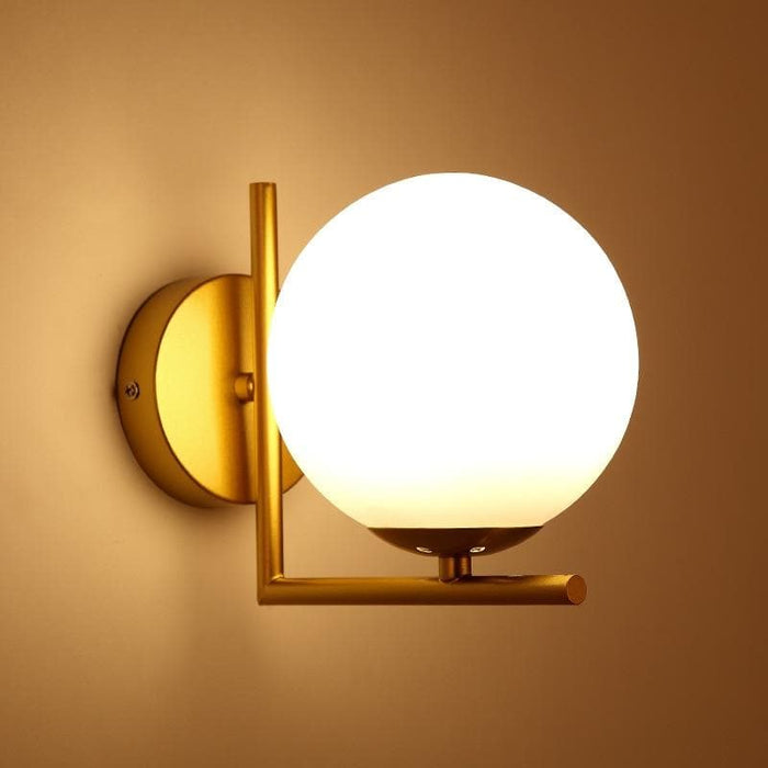 Gold Metal Wall Sconce Globe Shape with stand