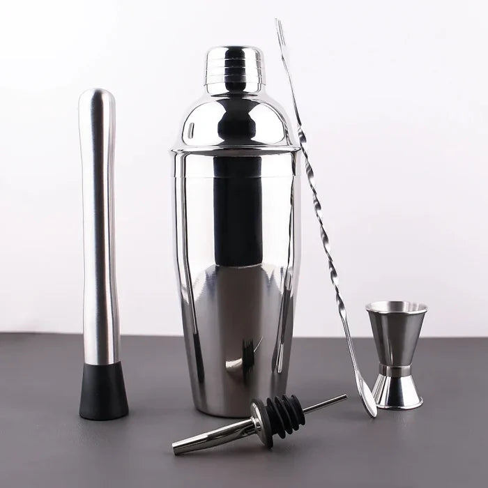 5-Piece Stainless Steel Cocktail Shaker set 700ml Bartender Kit Cocktail Tools Set Cocktail Shaker-Letifly Lights and Decor