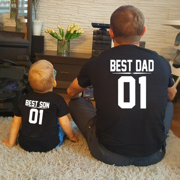 "Best Dad" and "Best Son" Matching T-Shirts