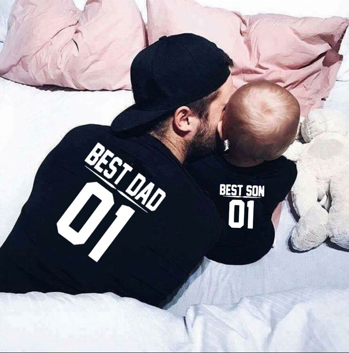 "Best Dad" and "Best Son" Matching T-Shirts