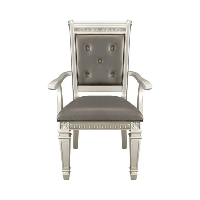 Bevelle Arm Chair in Silver (Set of 2) 1958A