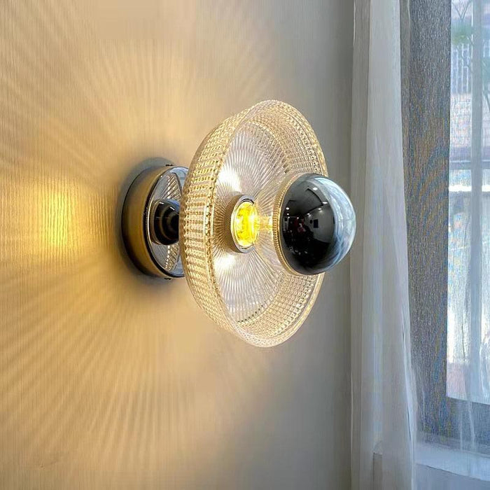 Chrome Glass Wall Lamp