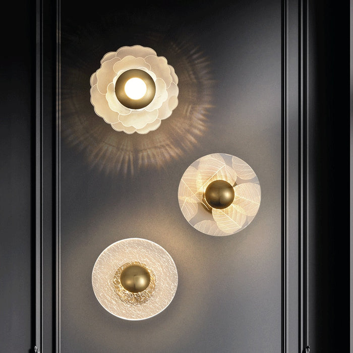 Postmodern Flower Background Wall Lamp
