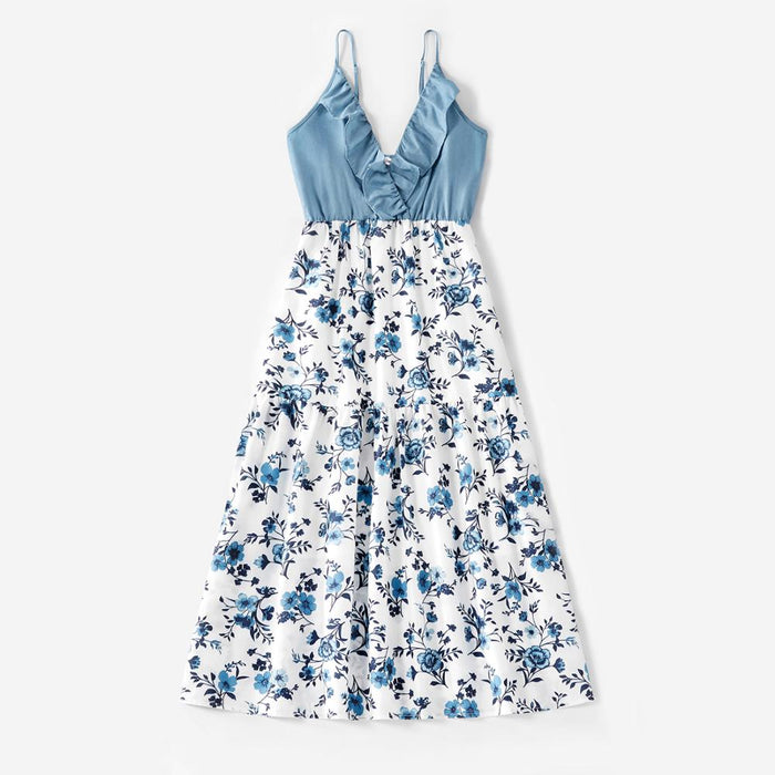 Blue Floral Matching Family Set