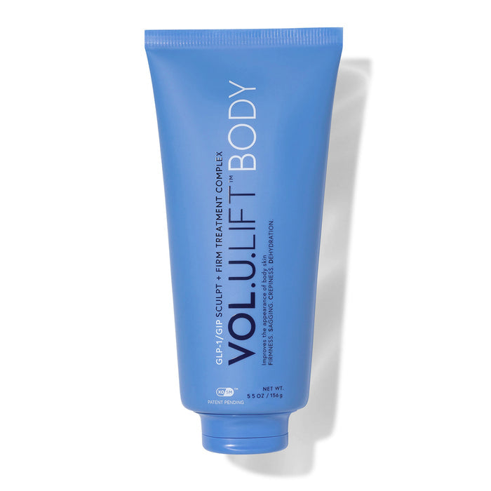 Blue tube of VOL.U.LIFT BODY treatment on a white background
