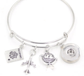 Bracelet With Plane and Travel Themed Charms