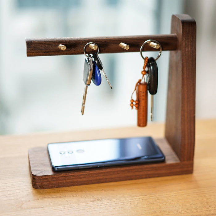 L shape walnut hanger
