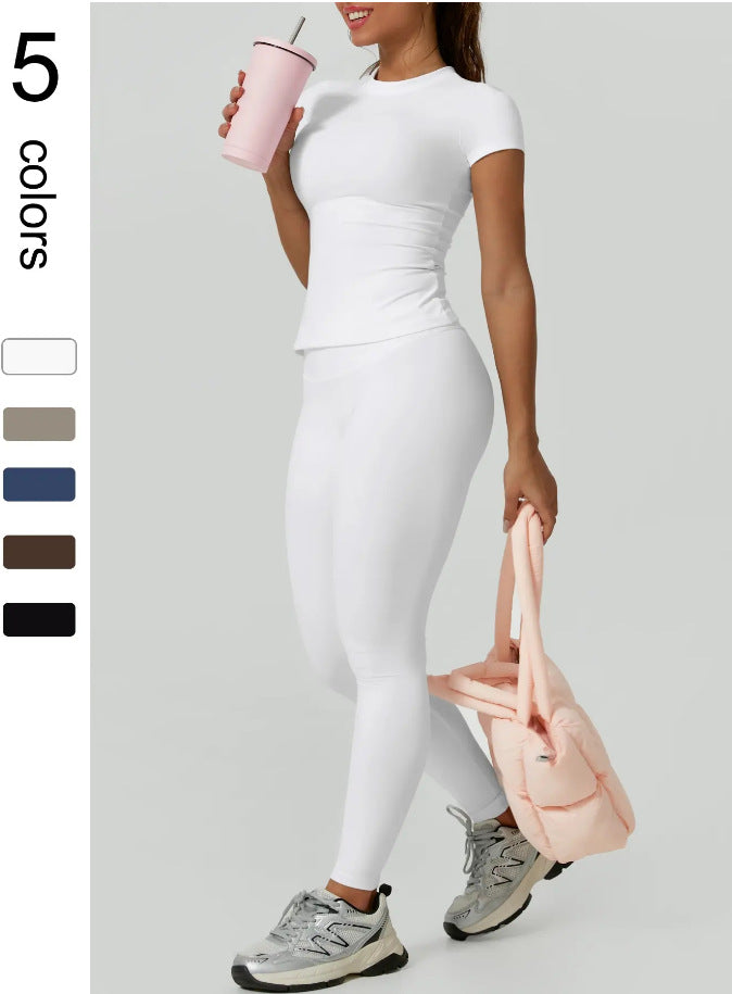 8455 short sleeves  trousers white / M