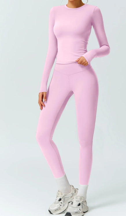 8455 long sleeves  trousers pink / XL