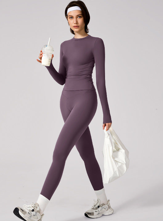 8455 long sleeves  trousers purple / XL