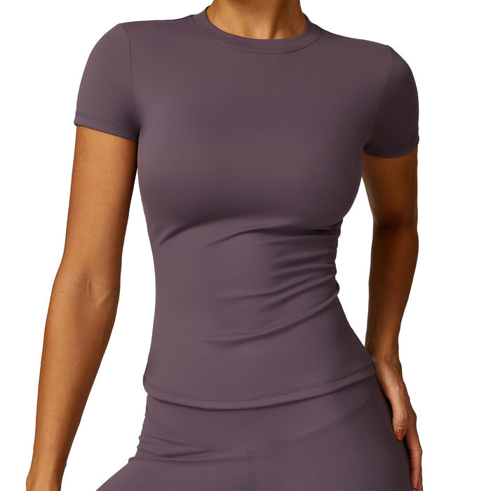 Brushed High-Waisted Yoga Fitness Set with Cherry Print