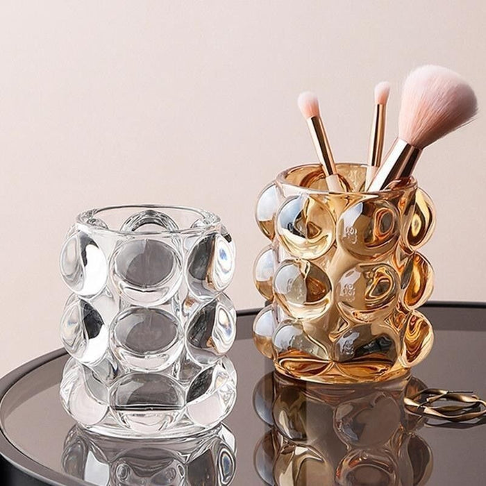 Glass Cosmetics Holder Organizer