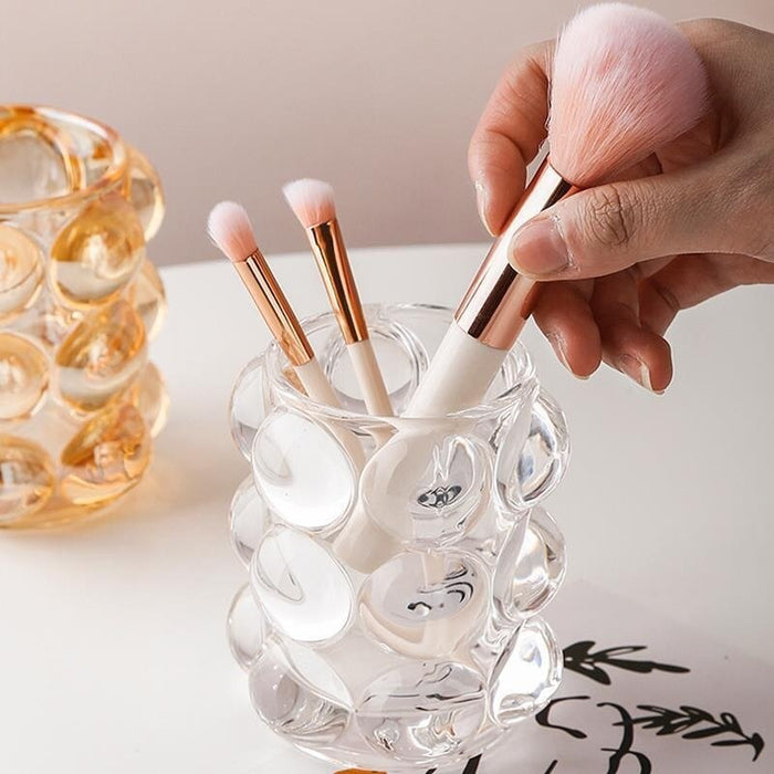 Glass Cosmetics Holder Organizer
