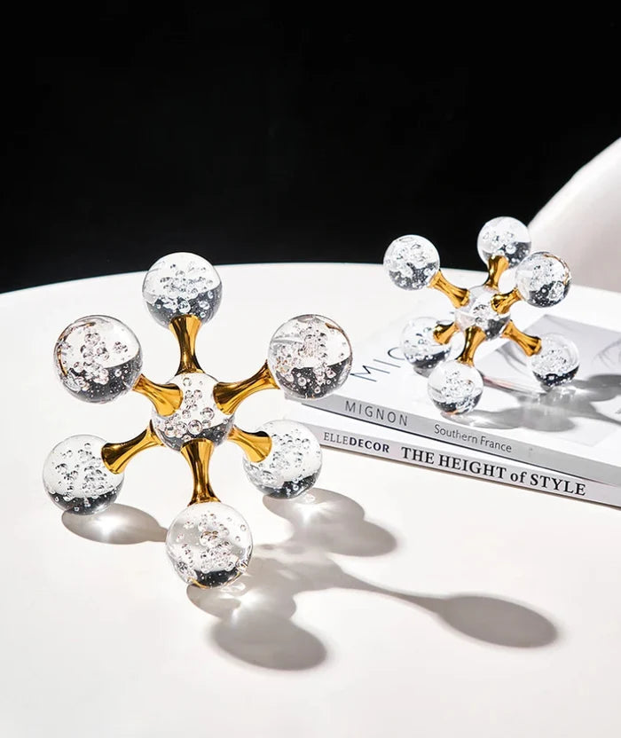 Bubble Glass Star Paperweight & Ornament-Letifly Lights and Decor