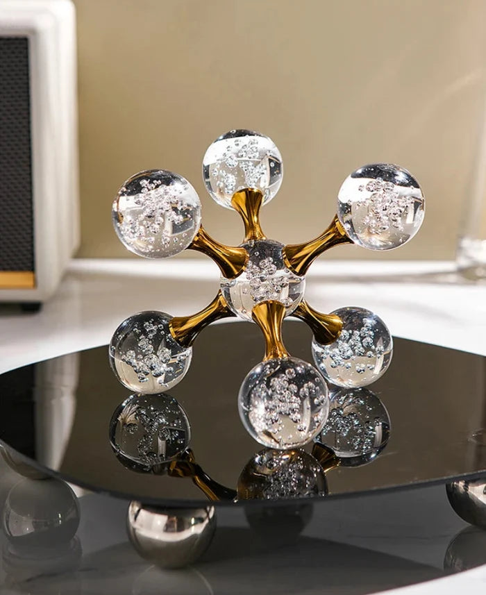 Bubble Glass Star Paperweight & Ornament-Letifly Lights and Decor