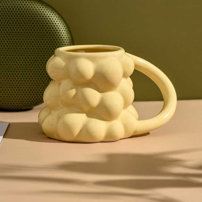 Bubble Shaped Cub Ceramic Mug for Water and Coffee Cup