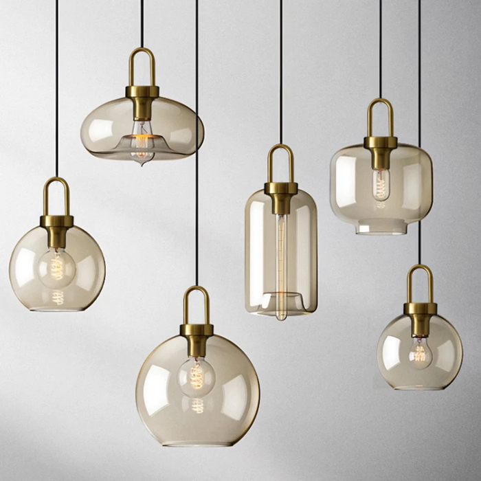 Cafe Sculpted Glass Pendant Light - Final Sale-Letifly Lights and Decor