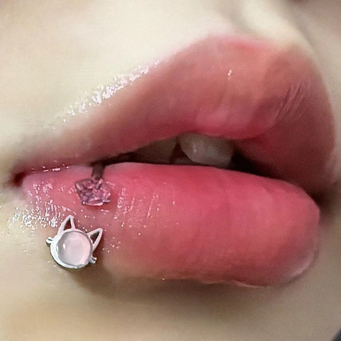 Pink Cat Lip Ring / 1.2x10mm