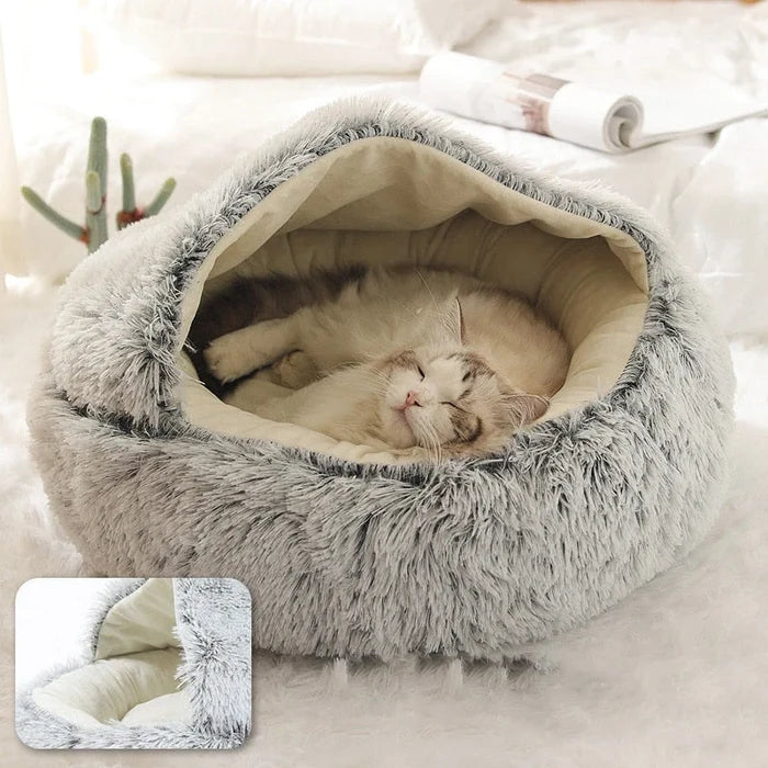 Cats Round Plush Bed