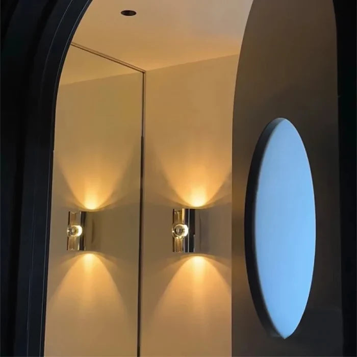 Letifly Lights & Decor - Chrome Nebula Sconce - Modern Chrome Wall Sconce Glass Orb Bauhaus Style Ambient Lighting