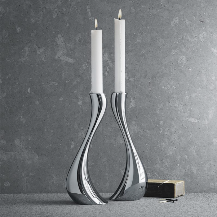 Chrome Wave Candle Holders-Letifly Lights and Decor