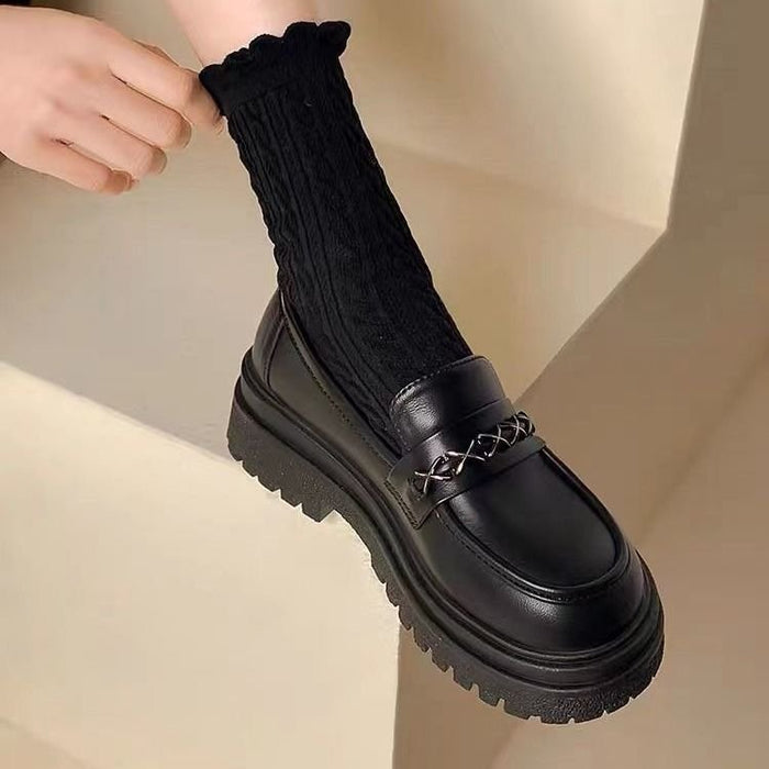 Chunky Loafers for Women Breathable Platform Shoes