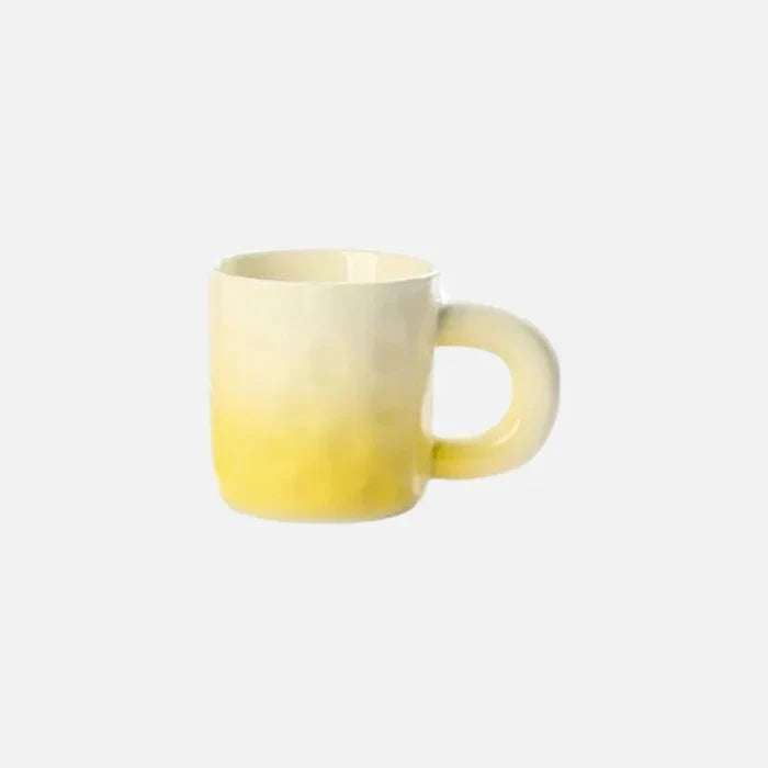 Ceramic gradient mug colorful ombré glaze coffee tea cup gift box