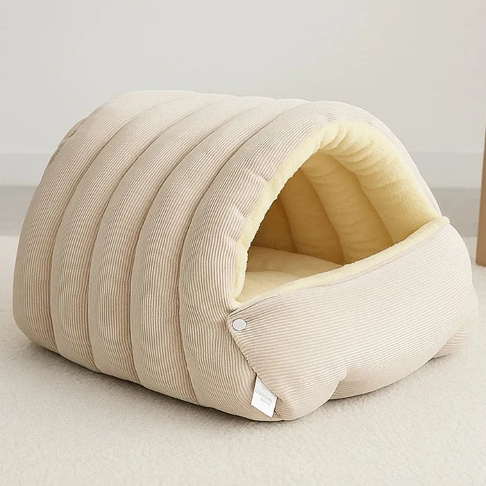 Letifly Lights & Decor - Cloud Nest Pet Bed - Plush Cat Cave Bed Soft Warm Pet House with Detachable Cushion