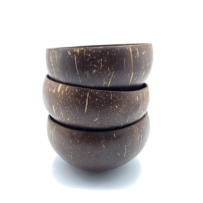 Round Brown Coconut Bowls