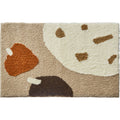 Rectangle Abstract Thick Latte Carpet