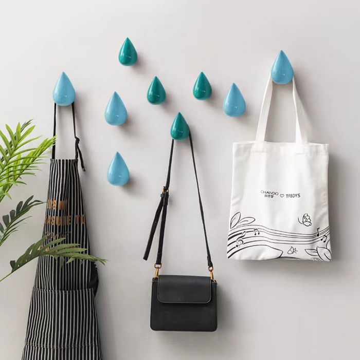 Color Drop Shapes Wooden Hook & Holder-Letifly Lights and Decor