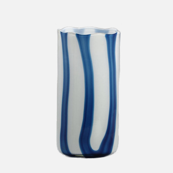 Large / Blue / White
