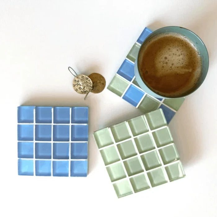 Color Tile Coaster Set-Letifly Lights and Decor