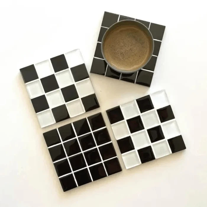 Color Tile Coaster Set-Letifly Lights and Decor