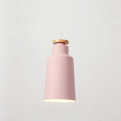 round dome cone colorful metal wood pendant lights