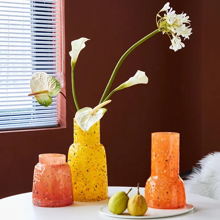 Glass Vase Color Irregularity Hydroponic Vessel Flower Vase Floral Arrangement Terrarium Home Decoration Accessories