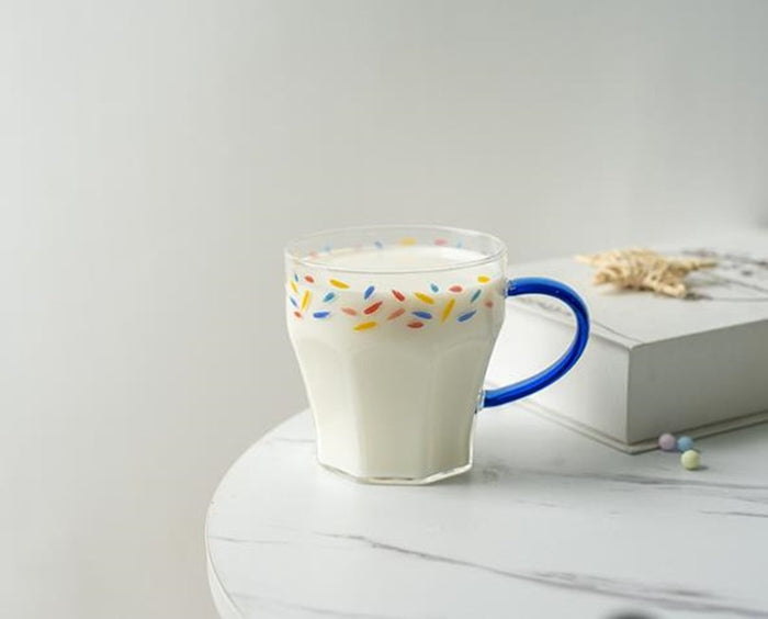 Confetti Printed Glass Mug