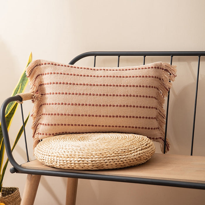 Contrast Stitch Cotton Pillow Cover-Letifly Lights and Decor