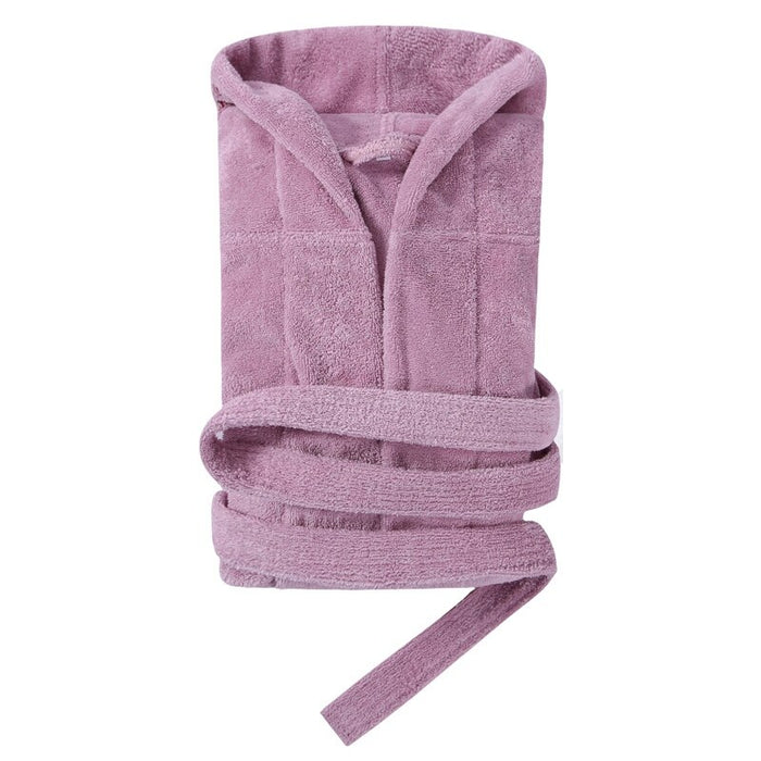 Couple Warm Hooded Fleece Bathrobe