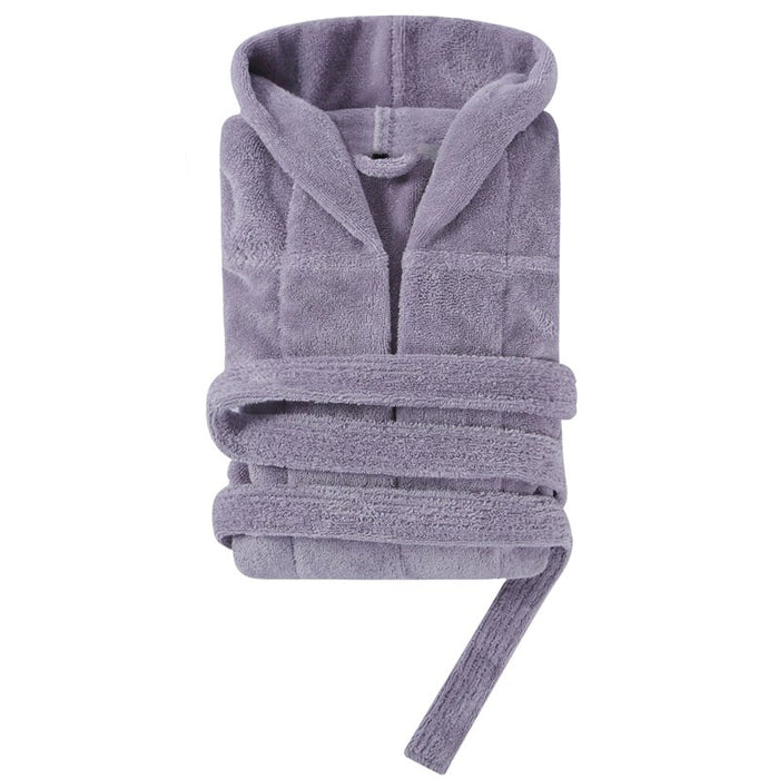 Couple Warm Hooded Fleece Bathrobe