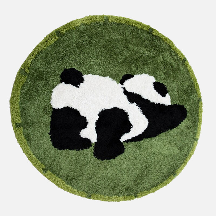 Round plush rug panda bunny fluffy cozy durable bedroom floor mat home décor