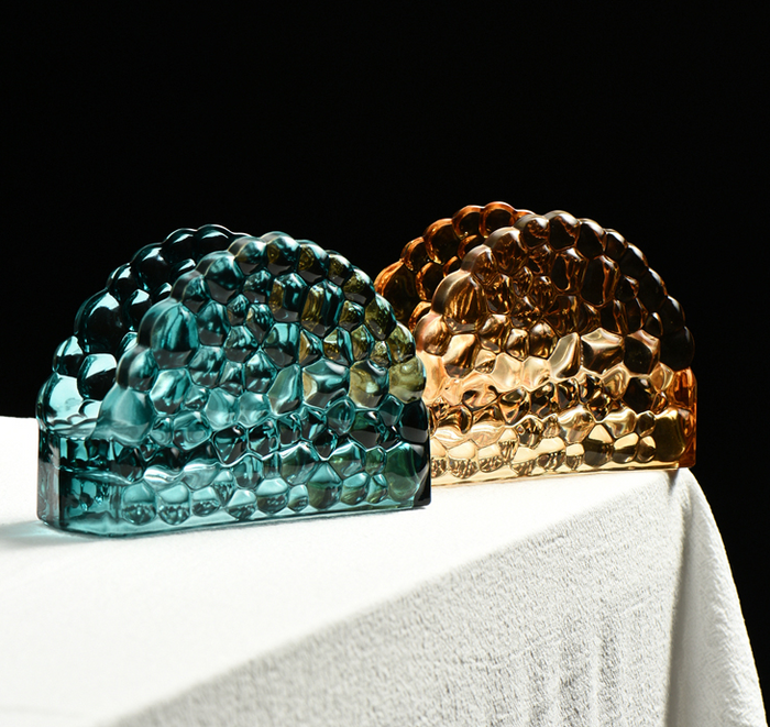 Crown Jewels Glass Napkin Holder-Letifly Lights and Decor