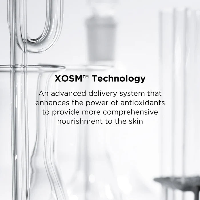 XOSM technology is a smart encapsulation system that optimizes the micro-targeted delivery of antioxidants to help protect skin